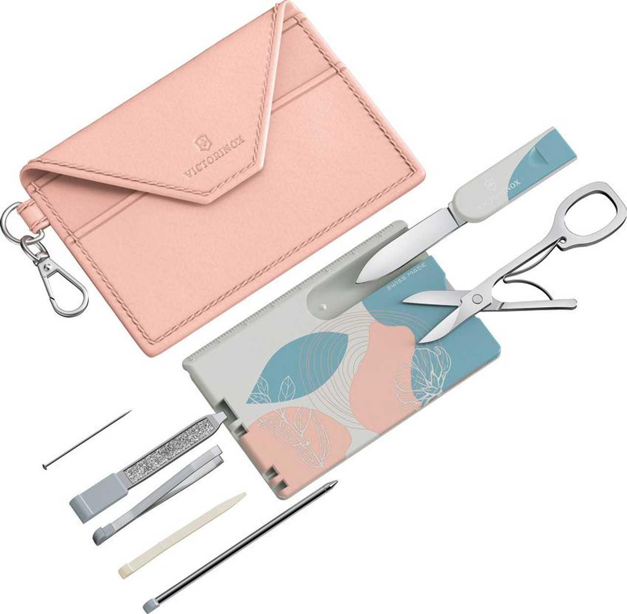 Victorinox Swiss Card Classic Paris Style - Teal, White, Pink (0.7100.E221)