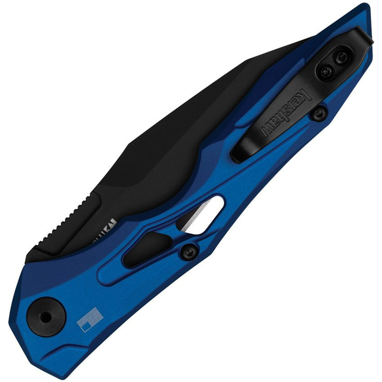 Kershaw Launch 13 Automatic Knife (7650BLU) 3.50" CPM-154 Black Wharncliffe Plain Blade, Blue Aluminum Handle