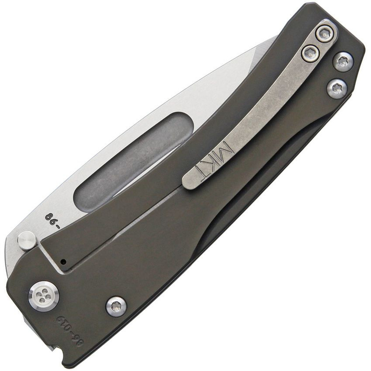 Medford Knife Slim Midi  (MD201STD30PV) 3.5" CPM-S35VN Stonewashed Drop Point Plain Blade, Black PVD Coated Titanium Handle
