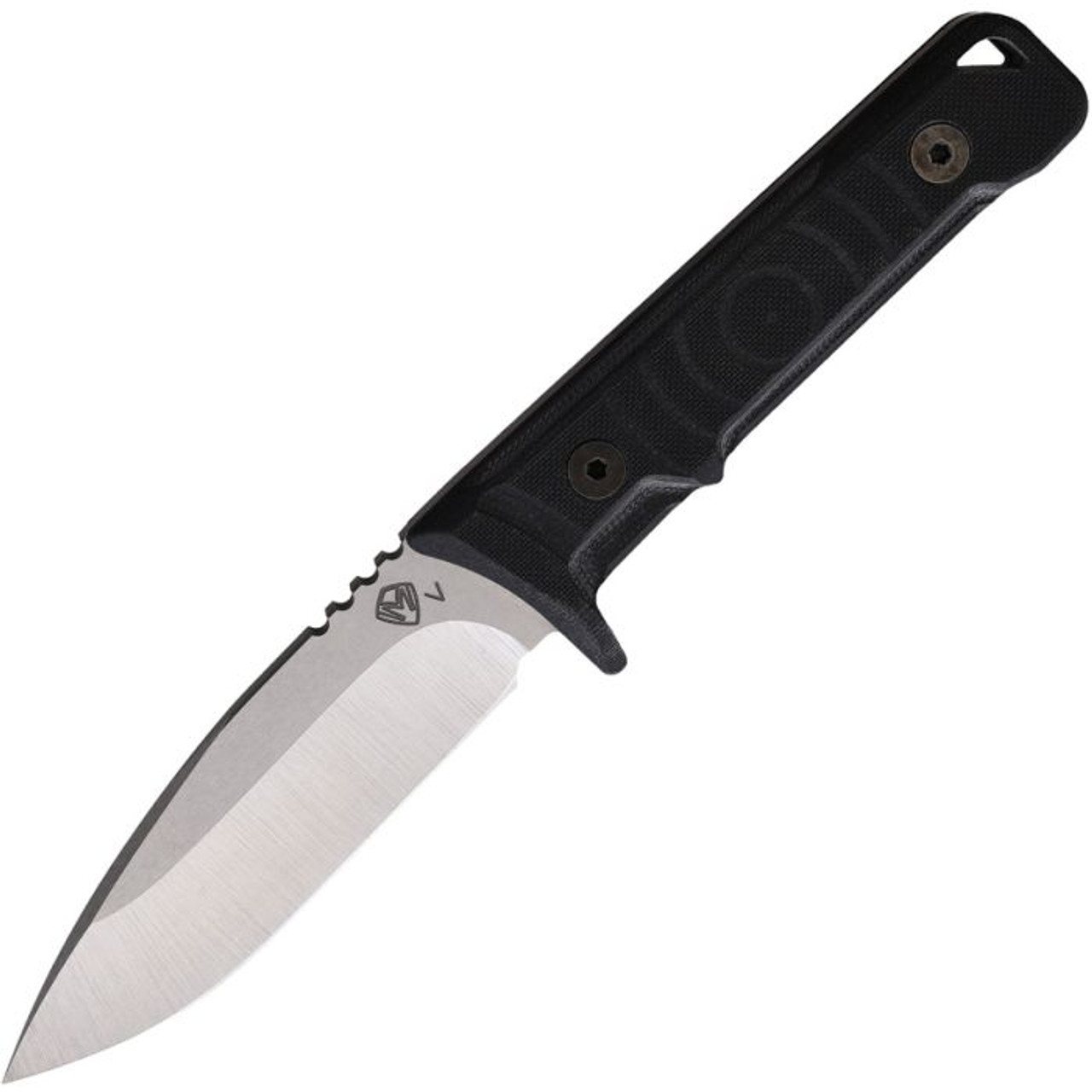 Medford Knife Mizuchi (MD118VTQ08KB) 4" CPM-20CV Stonewashed Drop Point Plain Blade, Black G-10 Handle, Black Kydex Belt Sheath