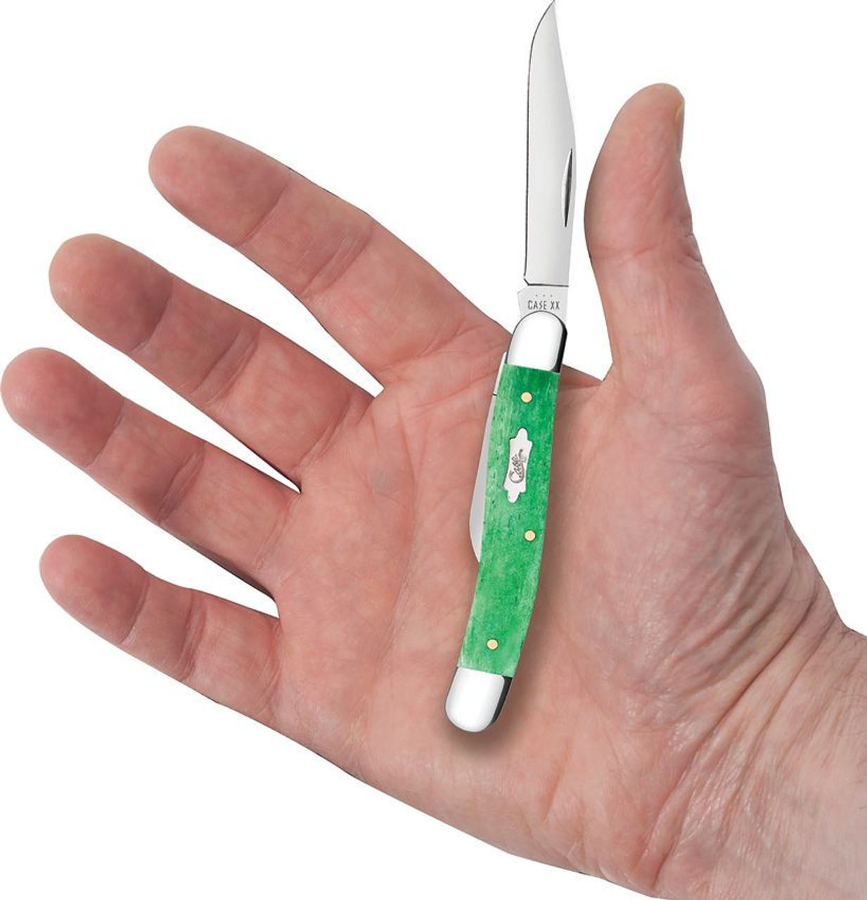 Case Medium Texas Jack 19946 Smooth Emerald Green Bone (62087 SS)