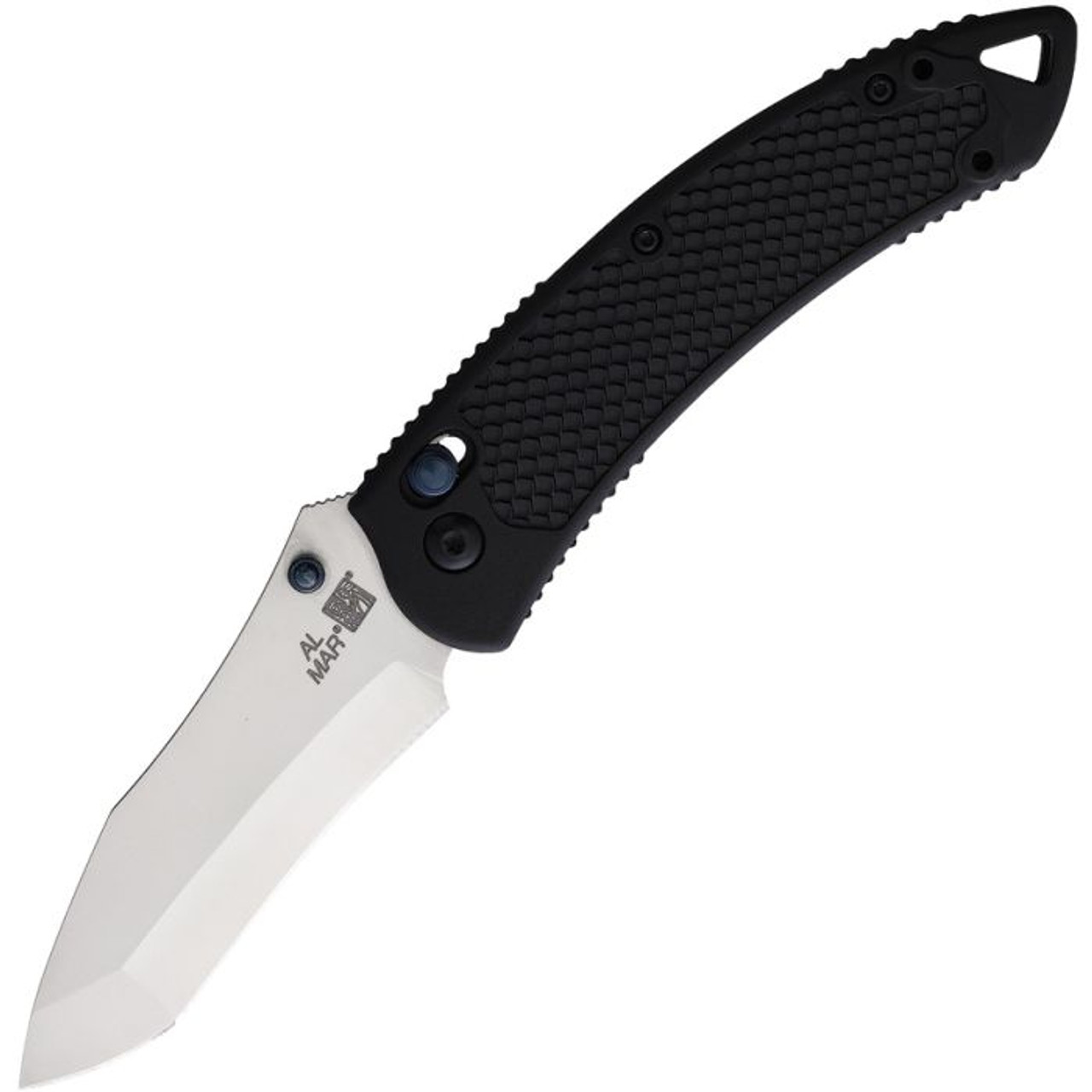 Al Mar Knives Payara (AMK4131) 3.25" D2 Tool Steel Satin Plain Blade, Black Textured ABS Handle