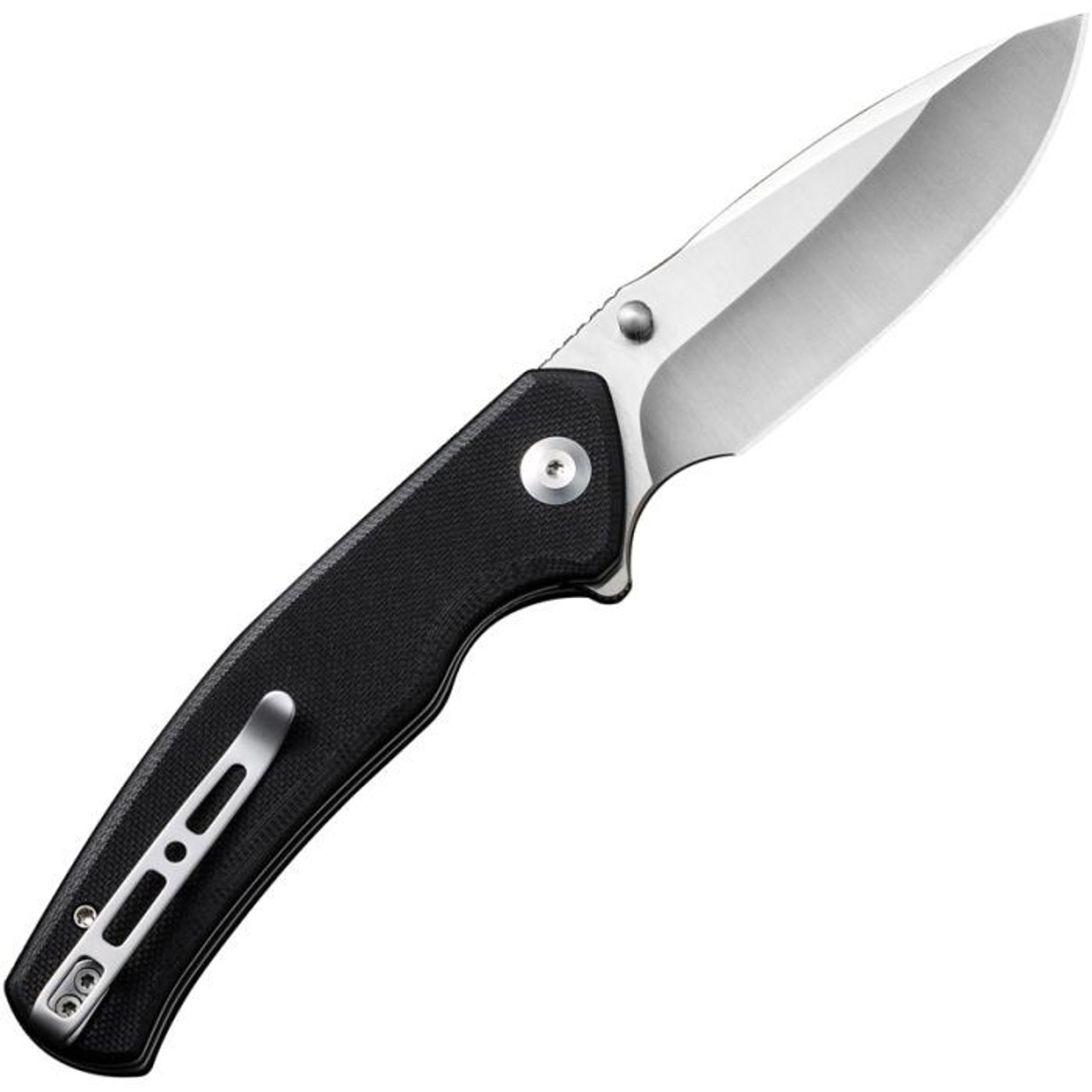 Sencut Slashkin (S200661) 3.5" D2 Satin Drop Point Plain Blade, Black G-10 Handle