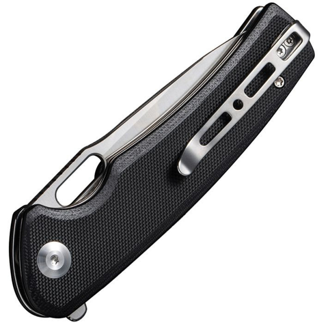 Sencut Vesperon (S200651) 3.38" 9Cr18MoV Satin Drop Point Plain Blade, Black G-10 Handle