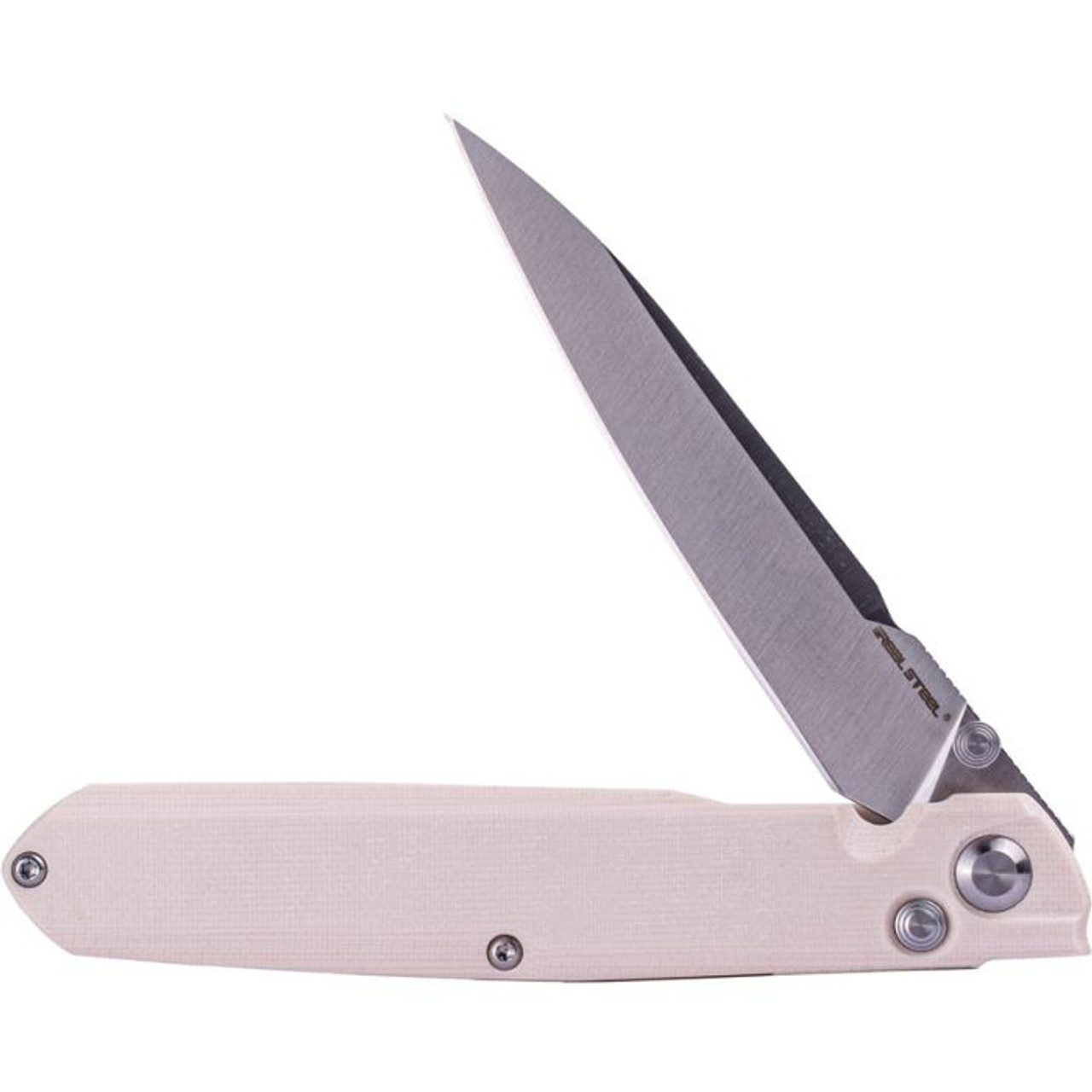 Real Steel G5 Metamorph (RS7831I) 3.5" 14C28N Satin Drop Point Plain Blade, Ivory G-10 Handle