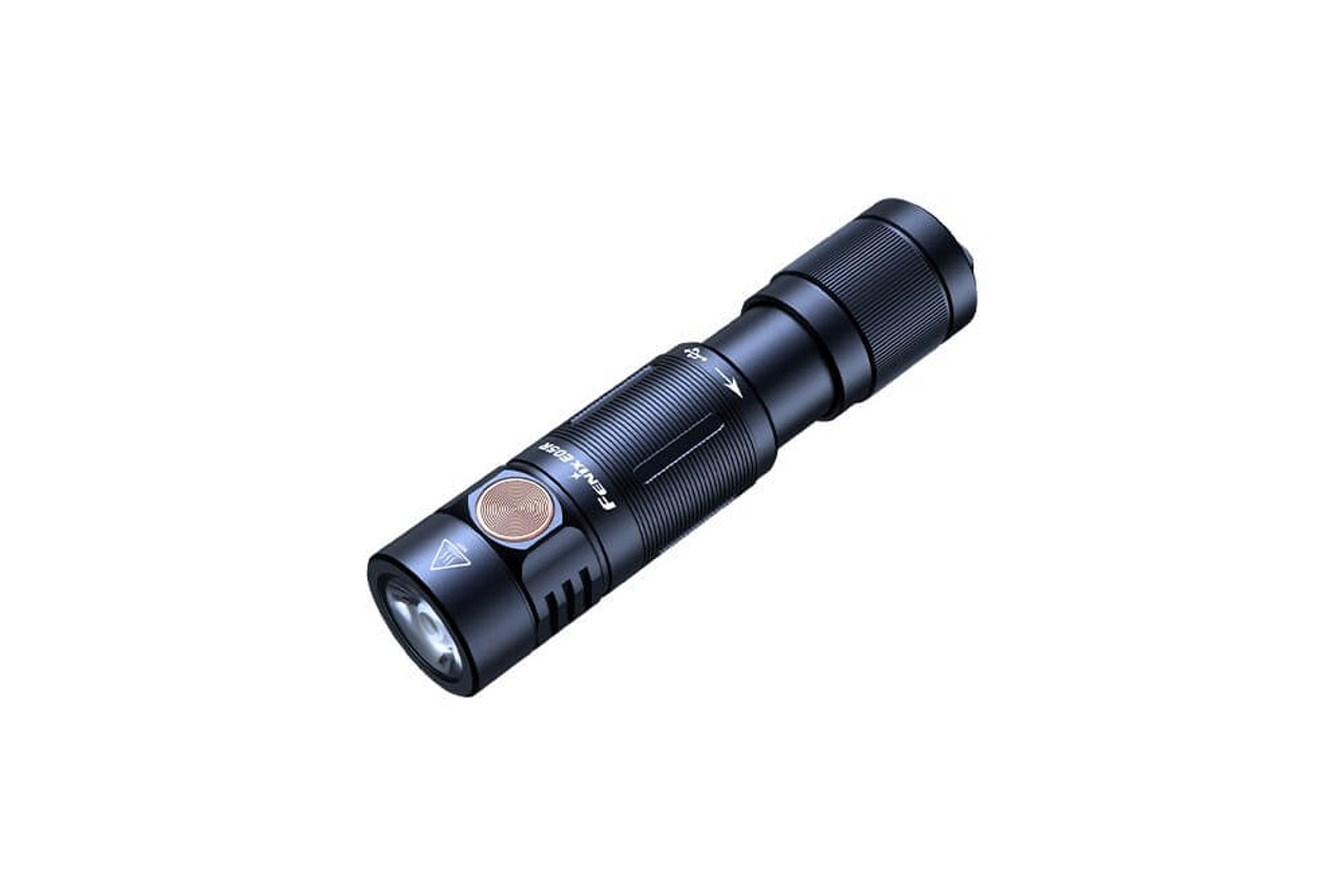 Fenix Flashlight Mini Keychain Flashlight (FXE05R-BLACK) Black Recharable Mini Keychain Flashlight, 400 Lumens