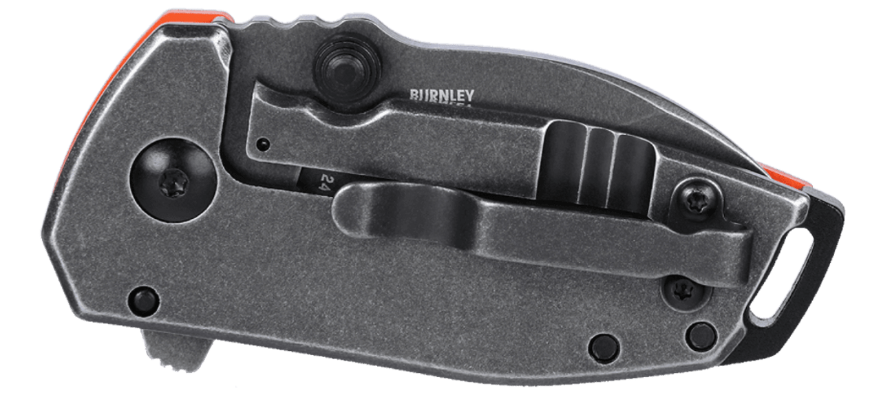 CRKT Squid Compact A/O (CR2486) 1.75" D2 Blackwashed Drop Point Plain Blade, Orange G-10 Handle with Blackwashed Stainless Back Handle