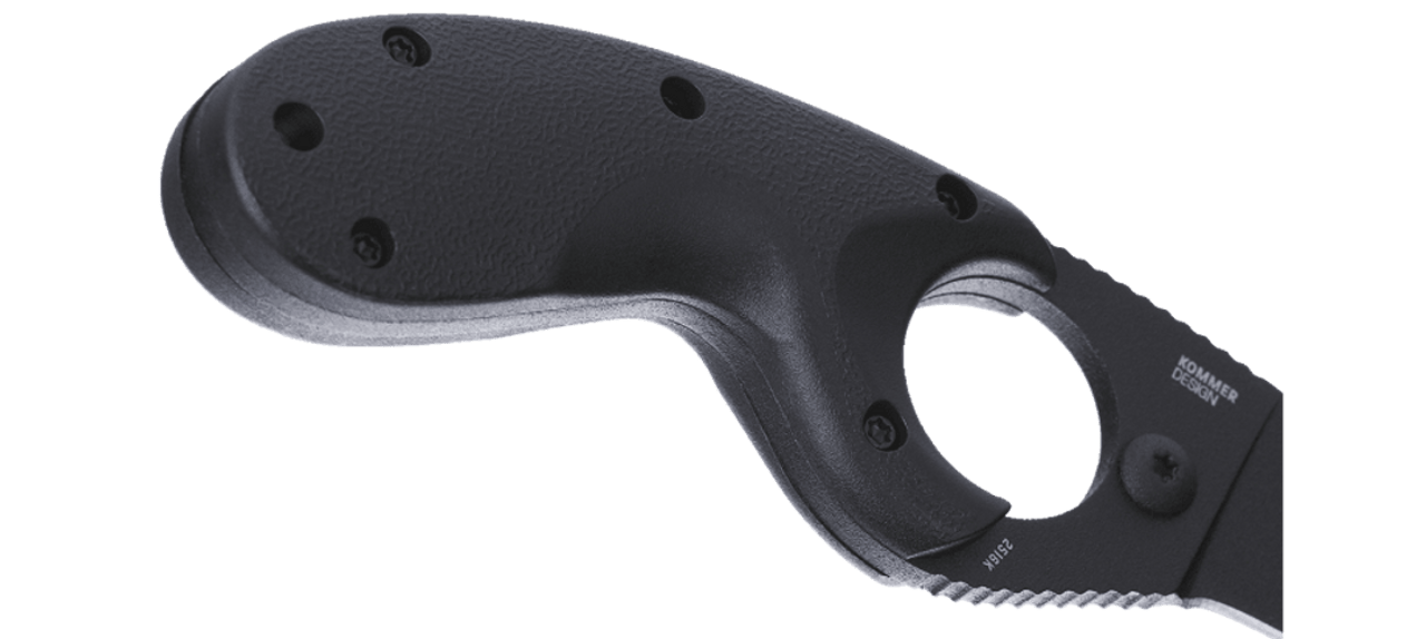 CRKT Bear Claw (CR2516K) 2.39" AUS-8 Black Powder Coated Hawkbill Plain Blade, Black Glass Reinforced Nylon Handle, Black Nylon Sheath with Clip