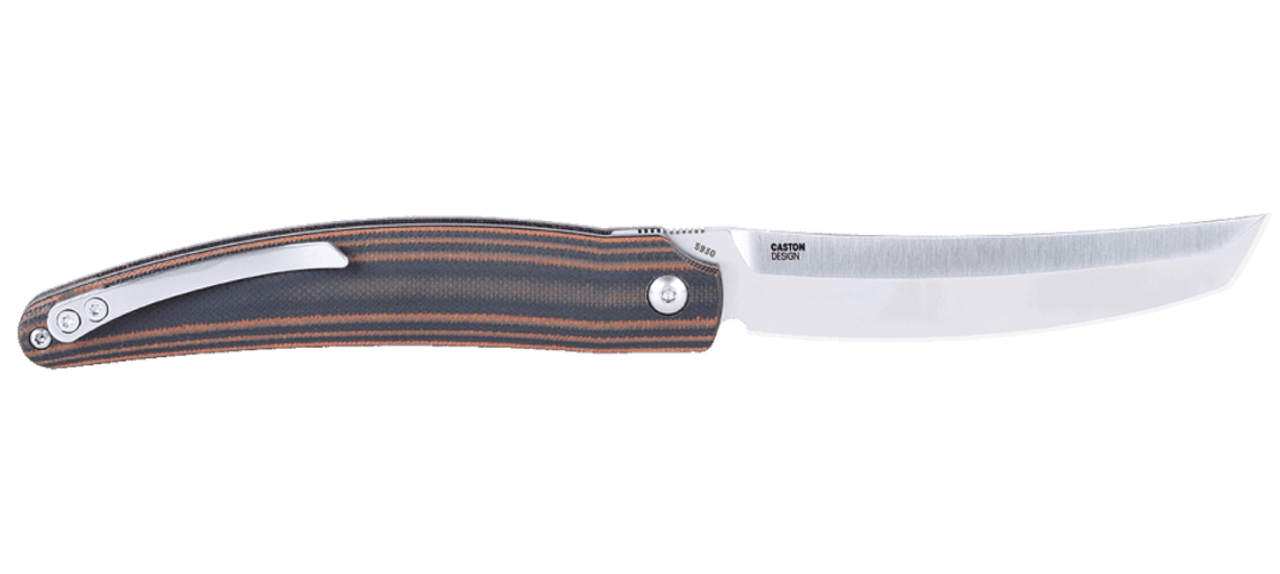 CRKT Ancestor (CR5930) 3.60" D2 Satin Plain Blade, Brown and Black G10 Handle