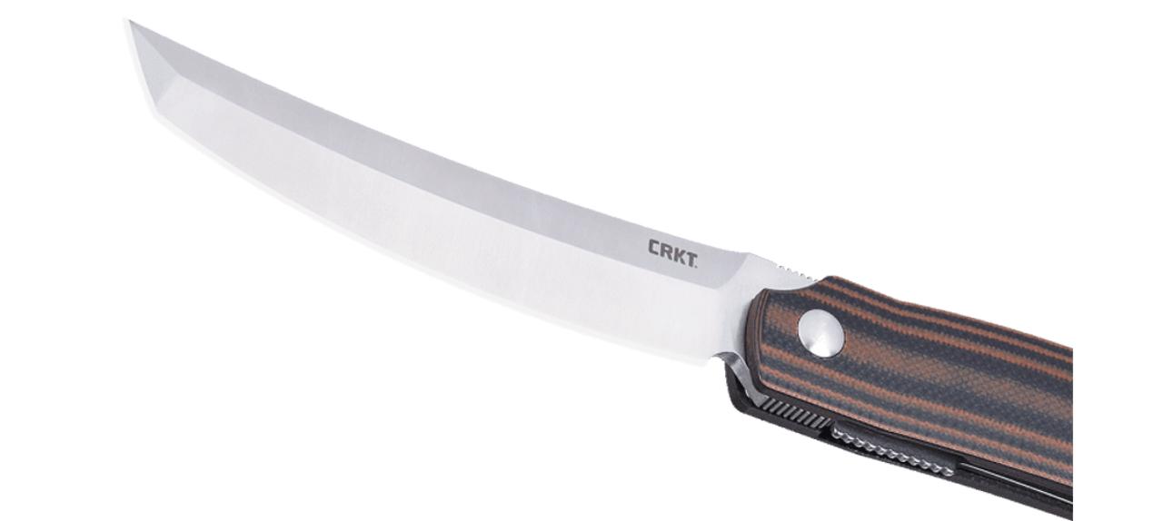 CRKT Ancestor (CR5930) 3.60" D2 Satin Plain Blade, Brown and Black G10 Handle