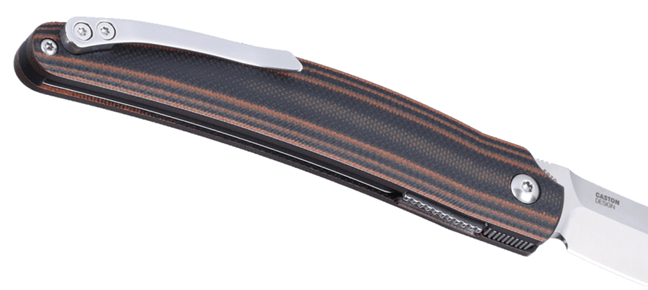 CRKT Ancestor (CR5930) 3.60" D2 Satin Plain Blade, Brown and Black G10 Handle