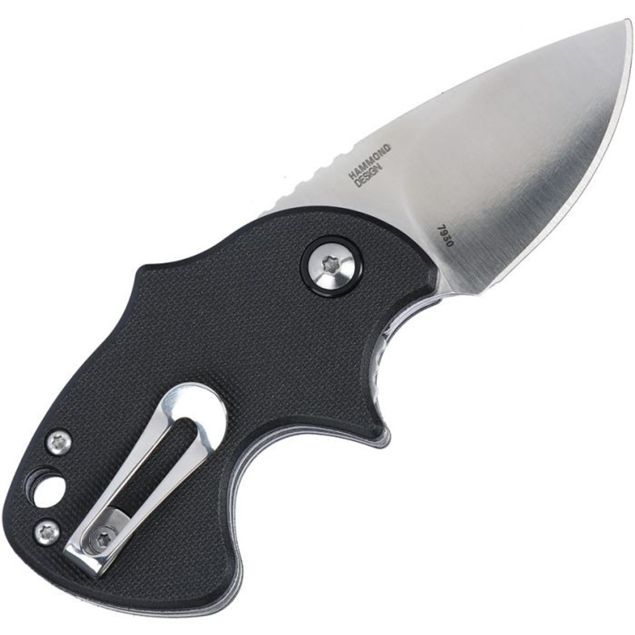 CRKT Orca Assisted Opening (CR7930) 1.79" D2 Satin Drop Point Plain Blade, Black Glass Reinforced Nylon Handle