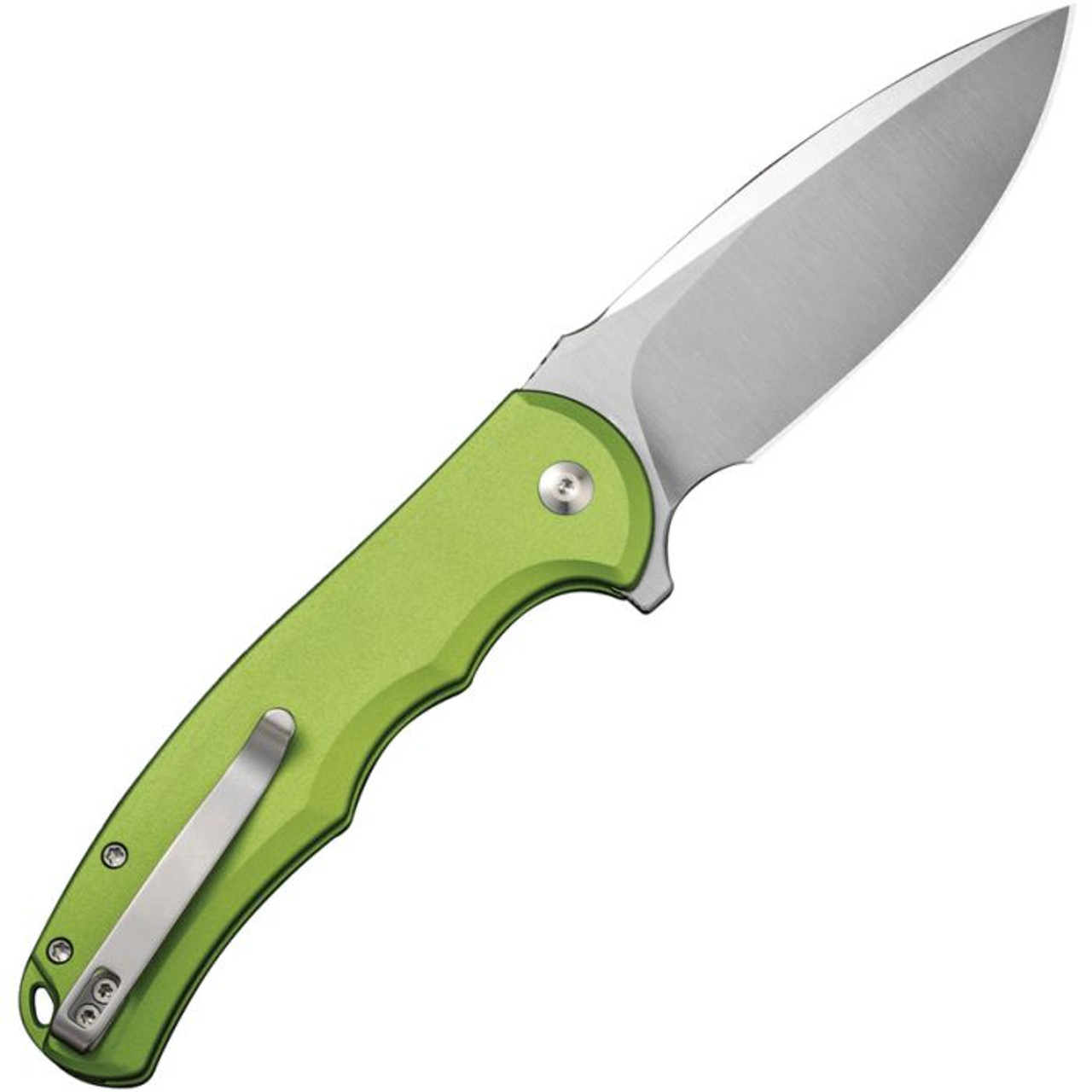 CIVIVI Praxis (CIVC18026E3) 3.75" Nitro-V Satin Drop Point Plain Blade, Lime Aluminum Handle