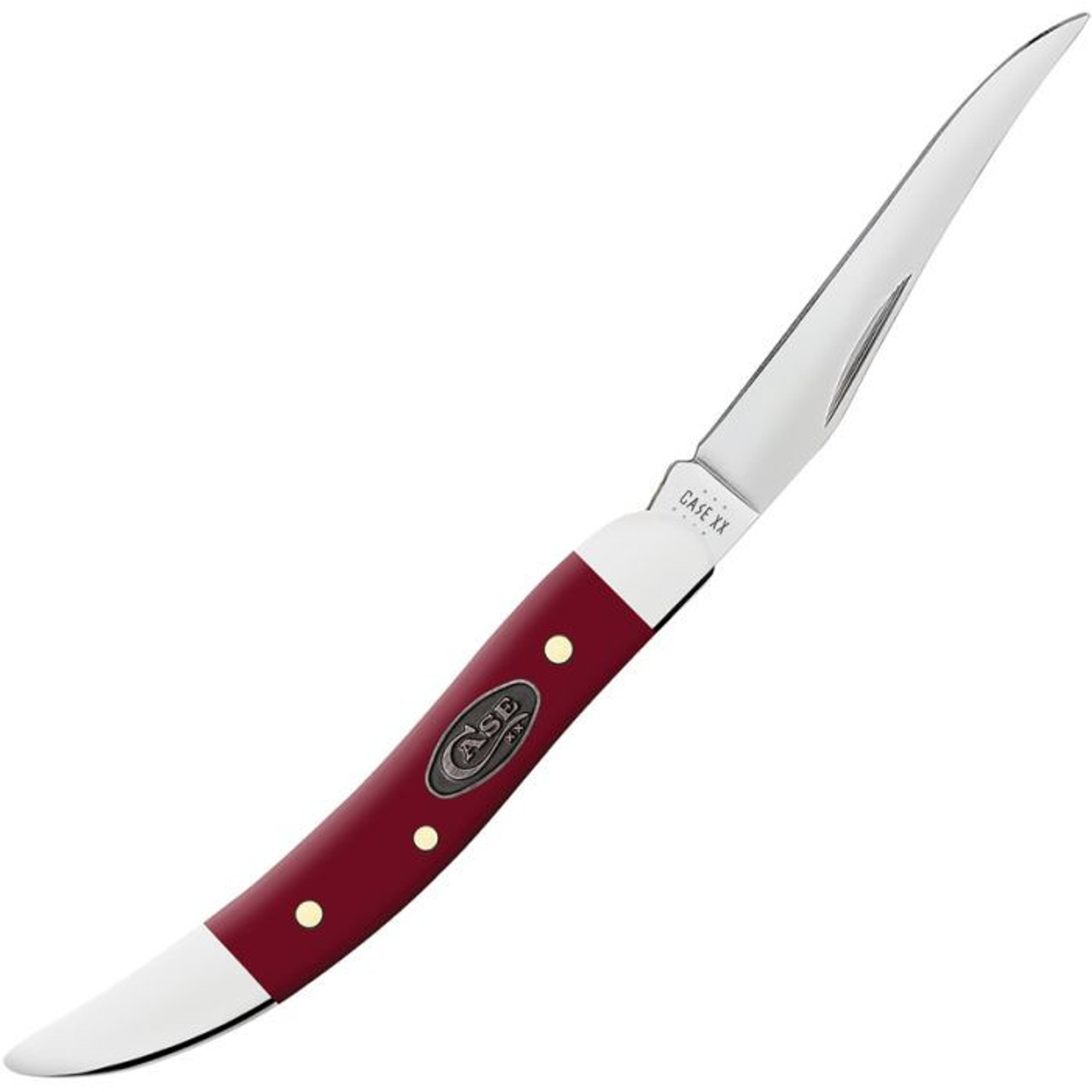 Case Small Texas Toothpick 30462 - Tru-Sharp Stainless Steel Long Clip Blade, Mulberry Smooth Synthetic (410096 SS)