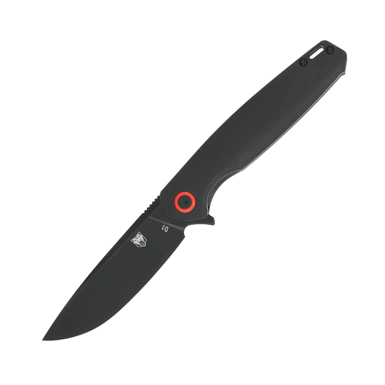 CobraTec Knives Rath Flipper (CBTRATHBLK) 3.5" D2 Satin Drop Point Plain Blade, Black G-10 Handle