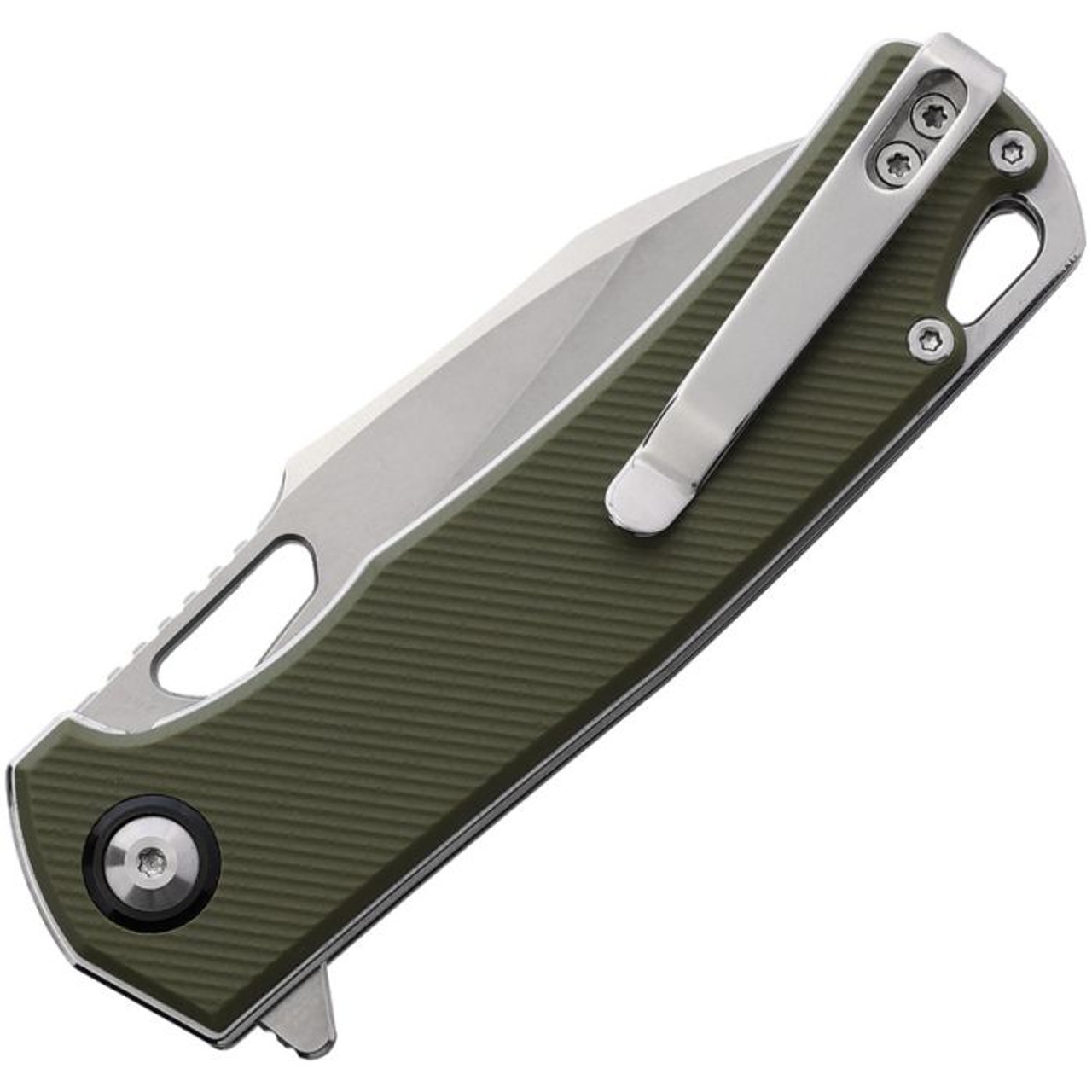 CobraTec Knives Wolverine (CBTWLVRNGN) 3.13" D2 Satin Drop Point Plain Blade, OD Green G-10 Handle