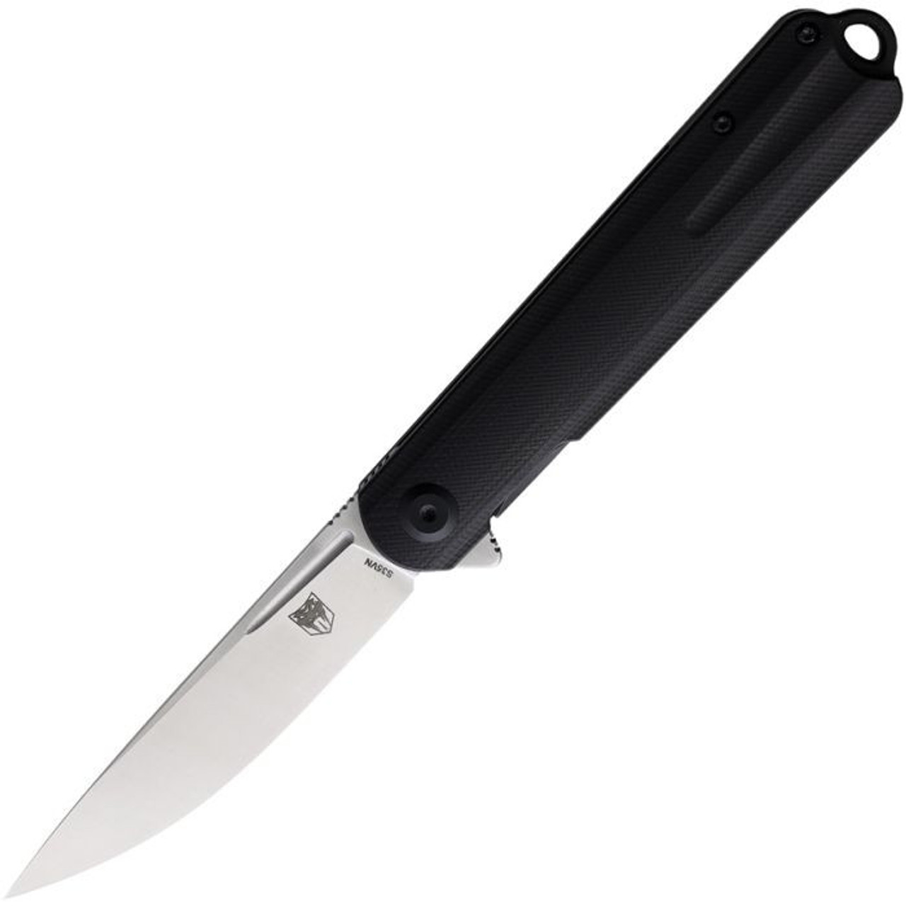 CobraTec Knives Krait (CBTKRAITS35VN) 3.5" CPM-S35VN Satin Drop Point Plain Blade, Black G-10 Handle