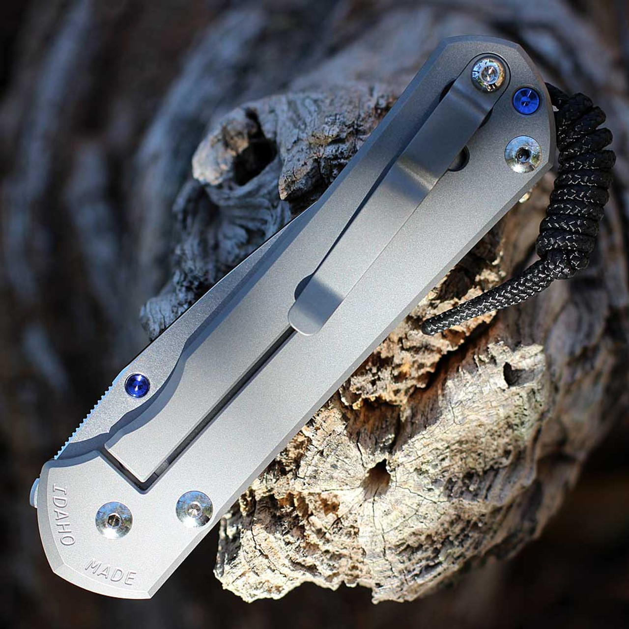 Chris Reeve Knives Large Sebenza 31 Glass Blasted Titanium, 3.61" CPM MagnaCut Stonewashed Drop Point Blade (L31-1644)