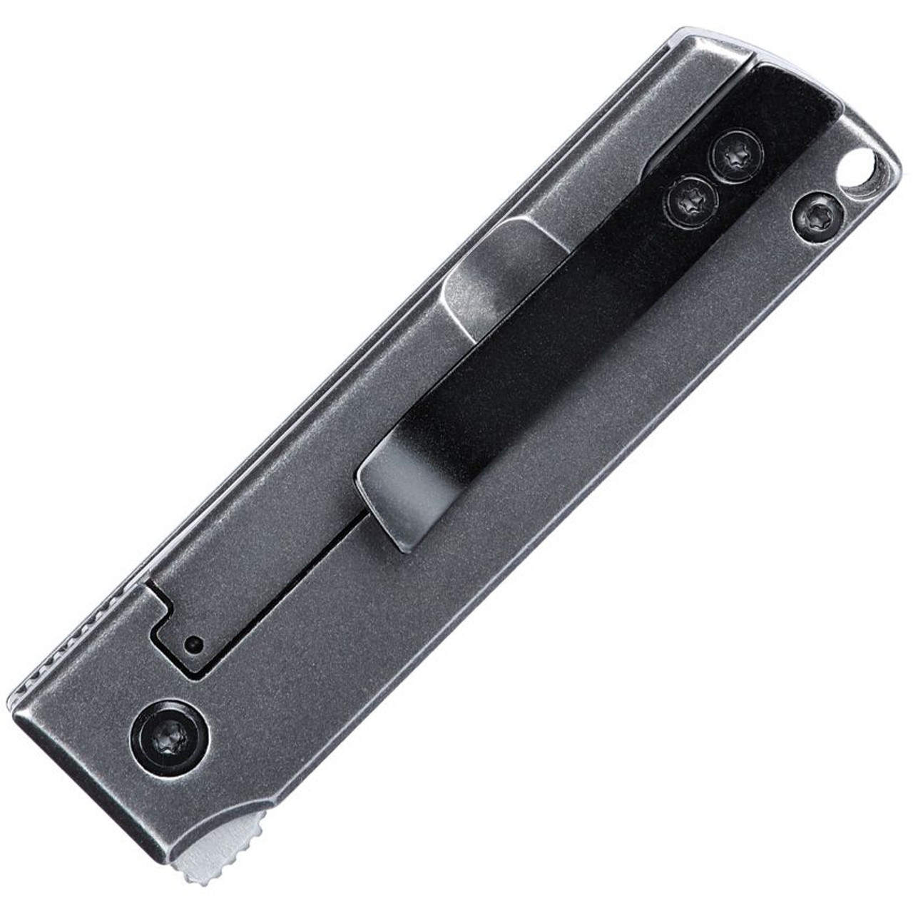 CRKT MinimalX (CR5915) 2" Satin Chisel Plain Blade, Blackwashed Stainless Steel Handle