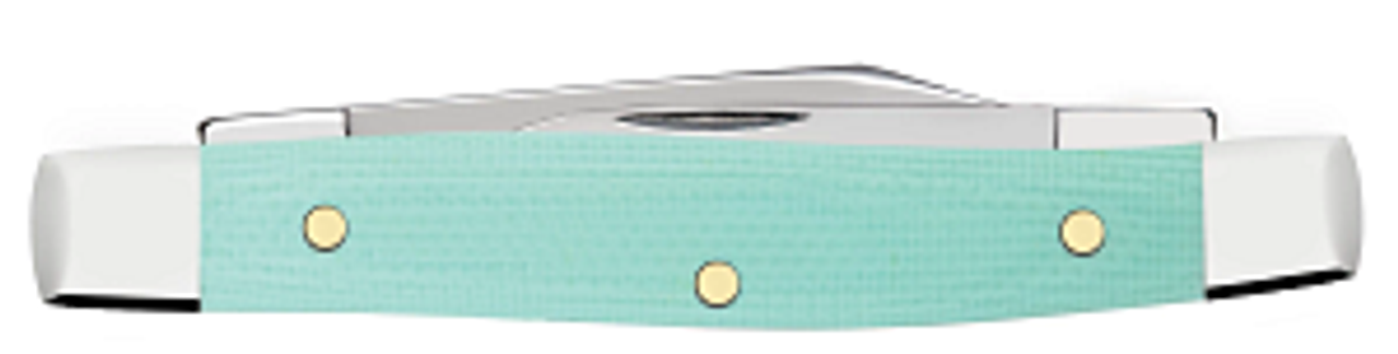 Case Small Pen Knife 18104 Smooth SeaFoam Green G-10 Ichthus (10233 SS)