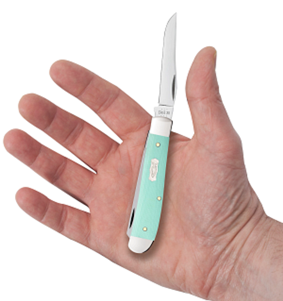 Case Mini Trapper 18101 Smooth SeaFoam Green G-10 Ichthus (10207 SS)