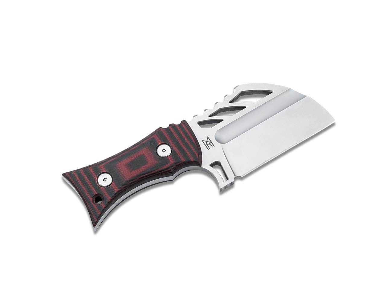 Boker Plus URD XL (02BO092) 2.95" D2 Satin Cleaver Plain Blade, Black and Red G-10 Handle, Black Kydex Sheath