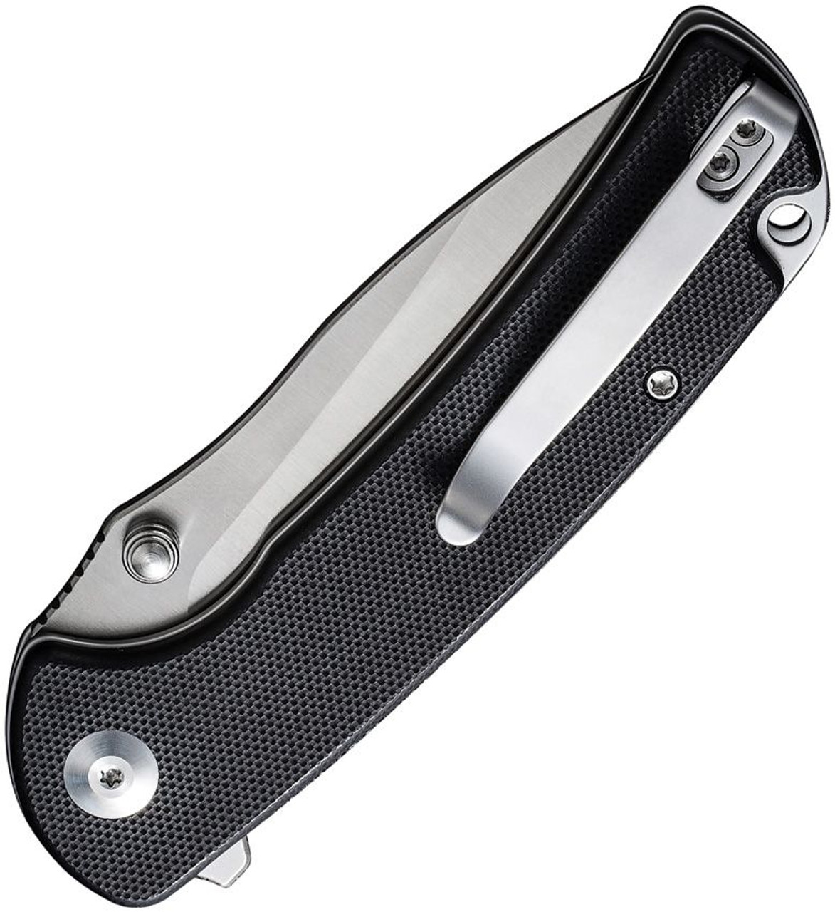 Sencut Pulsewave (S230321) 3.5" 9Cr18MoV Satin Drop Point Plain Blade, Black G-10 Handle