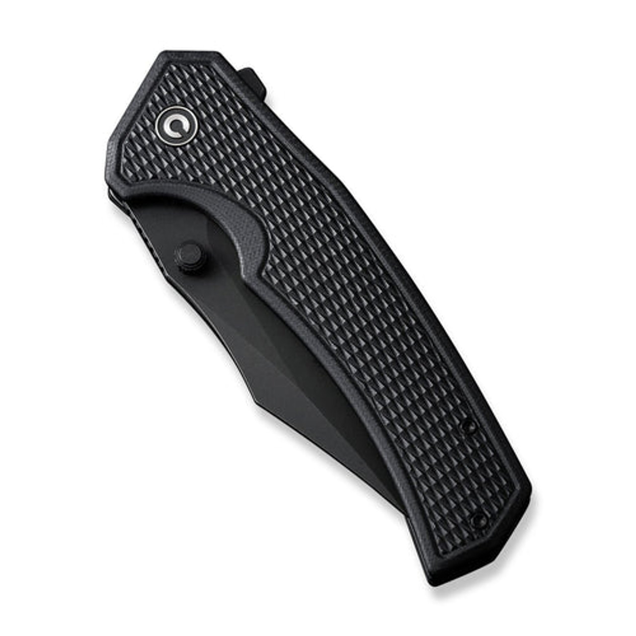 CIVIVI VEXILLUM (C23003D-1) 3.81" Nitro-V Black Stonewashed Clip Point Plain Blade, Black G-10 Handle