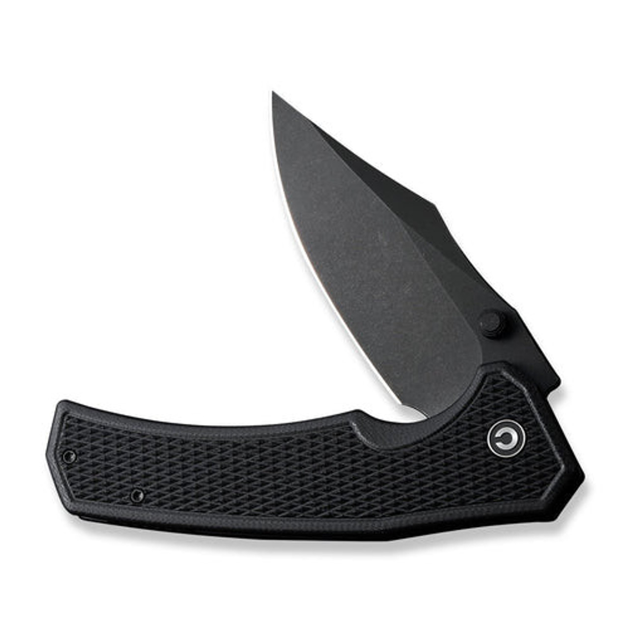CIVIVI VEXILLUM (C23003D-1) 3.81" Nitro-V Black Stonewashed Clip Point Plain Blade, Black G-10 Handle
