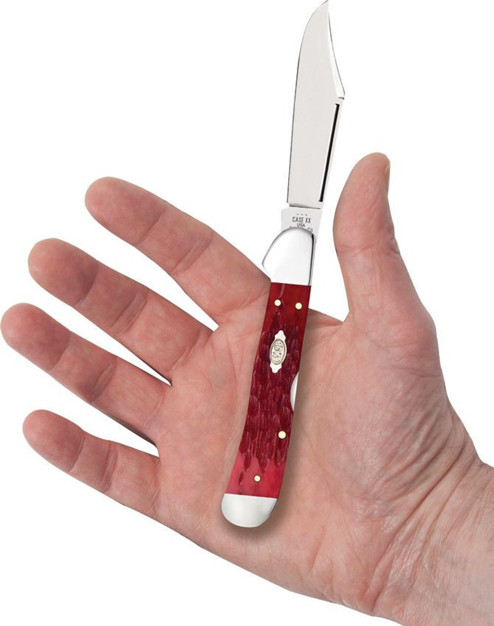 Case Copperlock 31946 Dark Red Peach Seed Jigged (61549L CS)