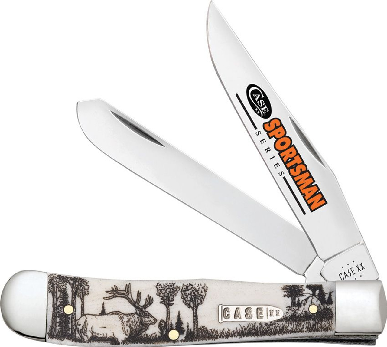 Case Trapper 81222 Natural Bone Sportsman's Series Elk  (6254 SS)