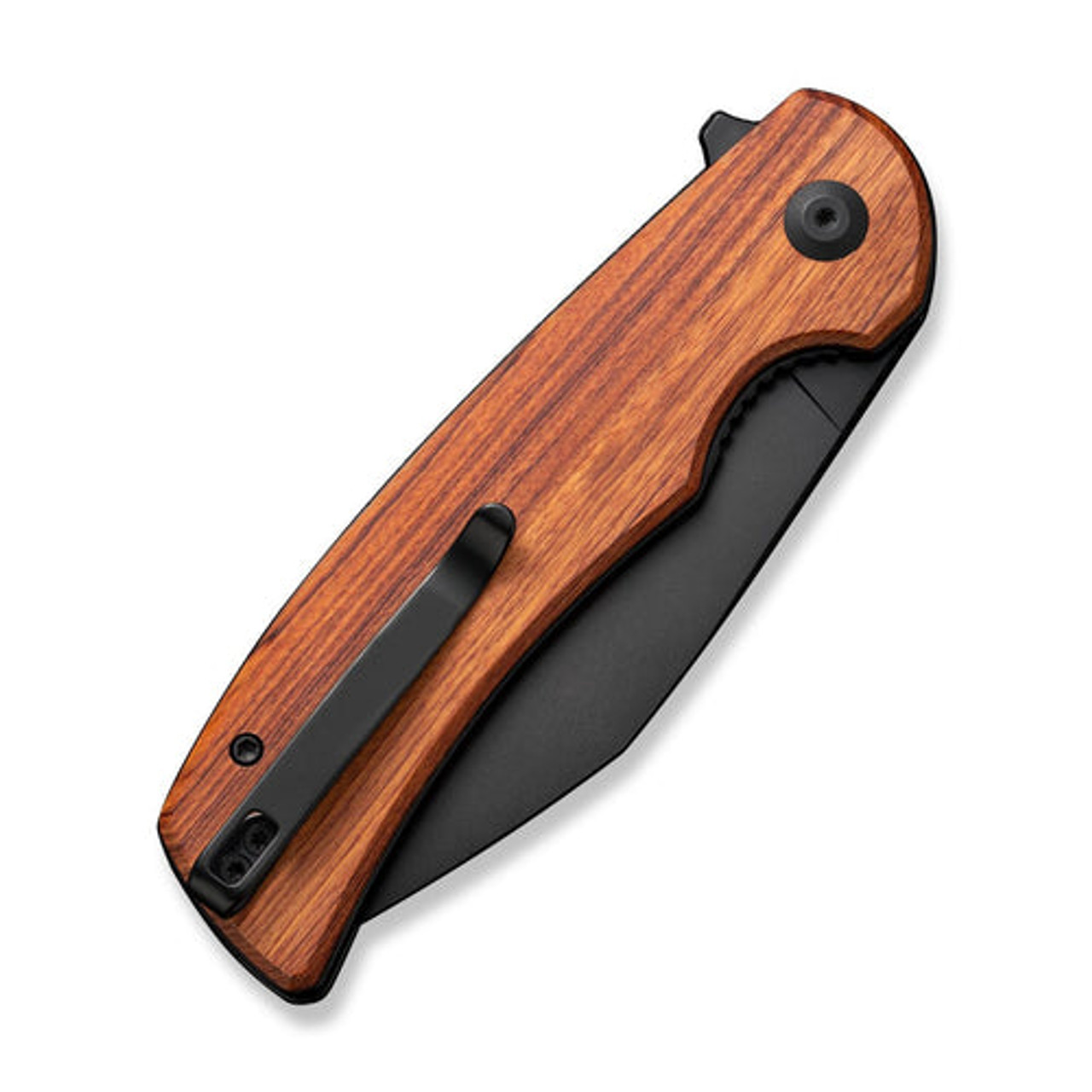 Sencut Omniform (S23064-3) 3.65" 9Cr18MoV Black Drop Point Plain Blade, Guibourtia Wood Handle