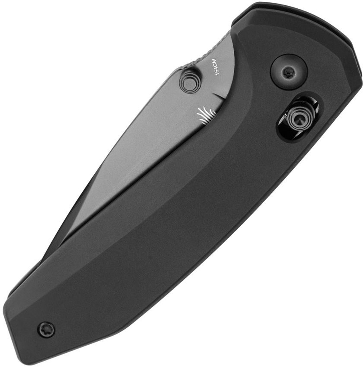 Kizer Sub-3 OBK (KIV3650C1) 2.94" 154CM Black Drop Point Plain Blade, Black Aluminum Handle