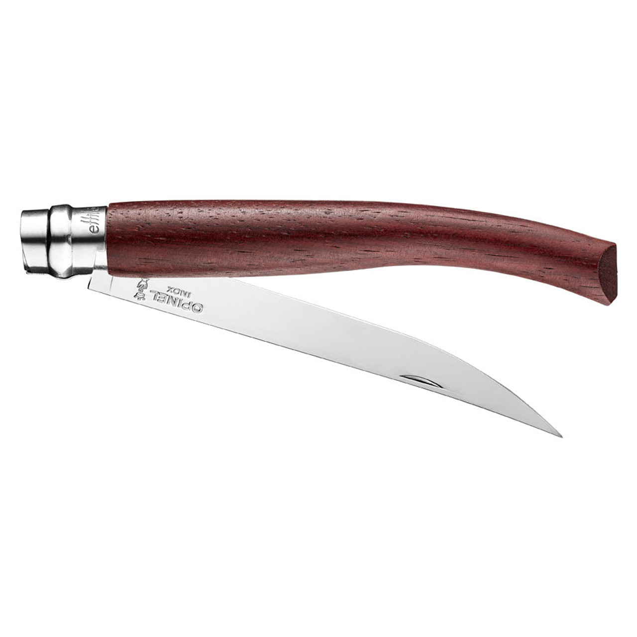 Opinel No.12 Effile (OP002556) 5" Stainless Steel Polished Fillet Plain Blade, Padouk Wood Handle