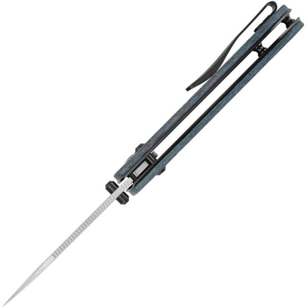 Kizer Cutlery Drop Bear (KI3619A2) 2.97" Elmax Satin Drop Point Plain Blade, Artic Storm Fatcarbon Handle