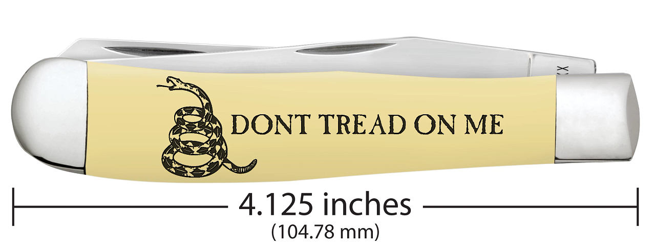Case Trapper "Don't Tread On Me" 06089 Yellow Synthetic Smooth (3254 SS)