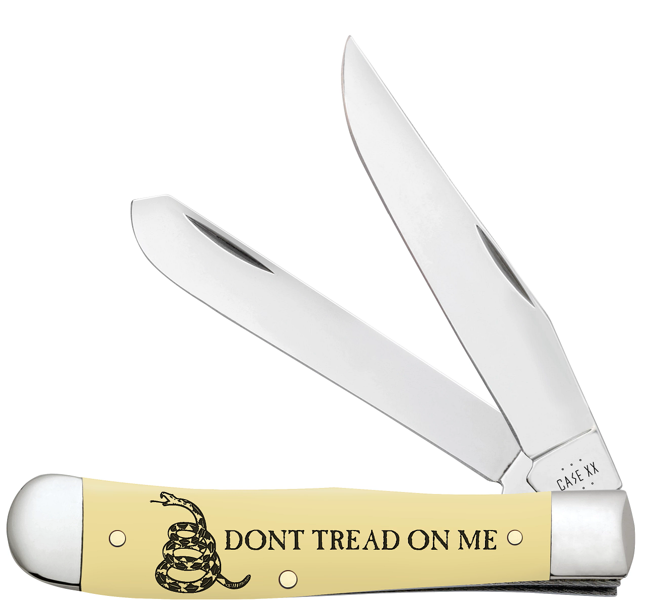 Case Trapper "Don't Tread On Me" 06089 Yellow Synthetic Smooth (3254 SS)