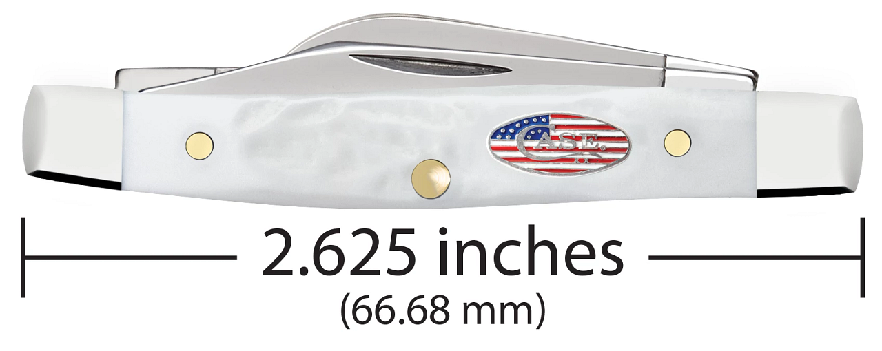 Case Small Stockman 14106 Rough White Synthetic Jigged (6333 SS)