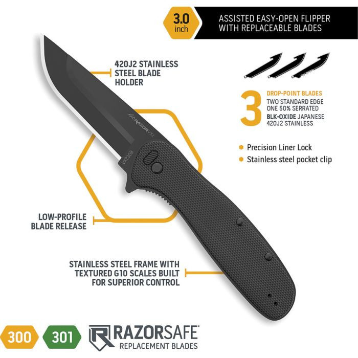 Outdoor Edge Razor VX2 Replaceable | OEVX230B | Knifeworks