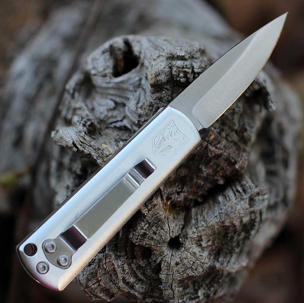 CobraTec Compact Hidden Release Auto CTCHRSIL Knifeworks