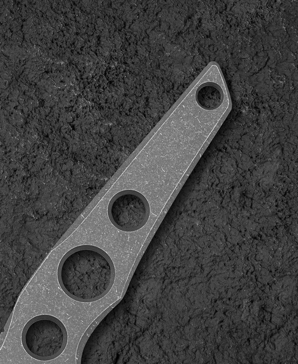 Bestech Knives VK-Core (BTKF05C) 3.19" Sandvik 14C28N Acid Dark Stonewashed Wharncliffe Plain Blade, Acid Dark Stonewashed 14C28N Handle, Black Kydex Sheath