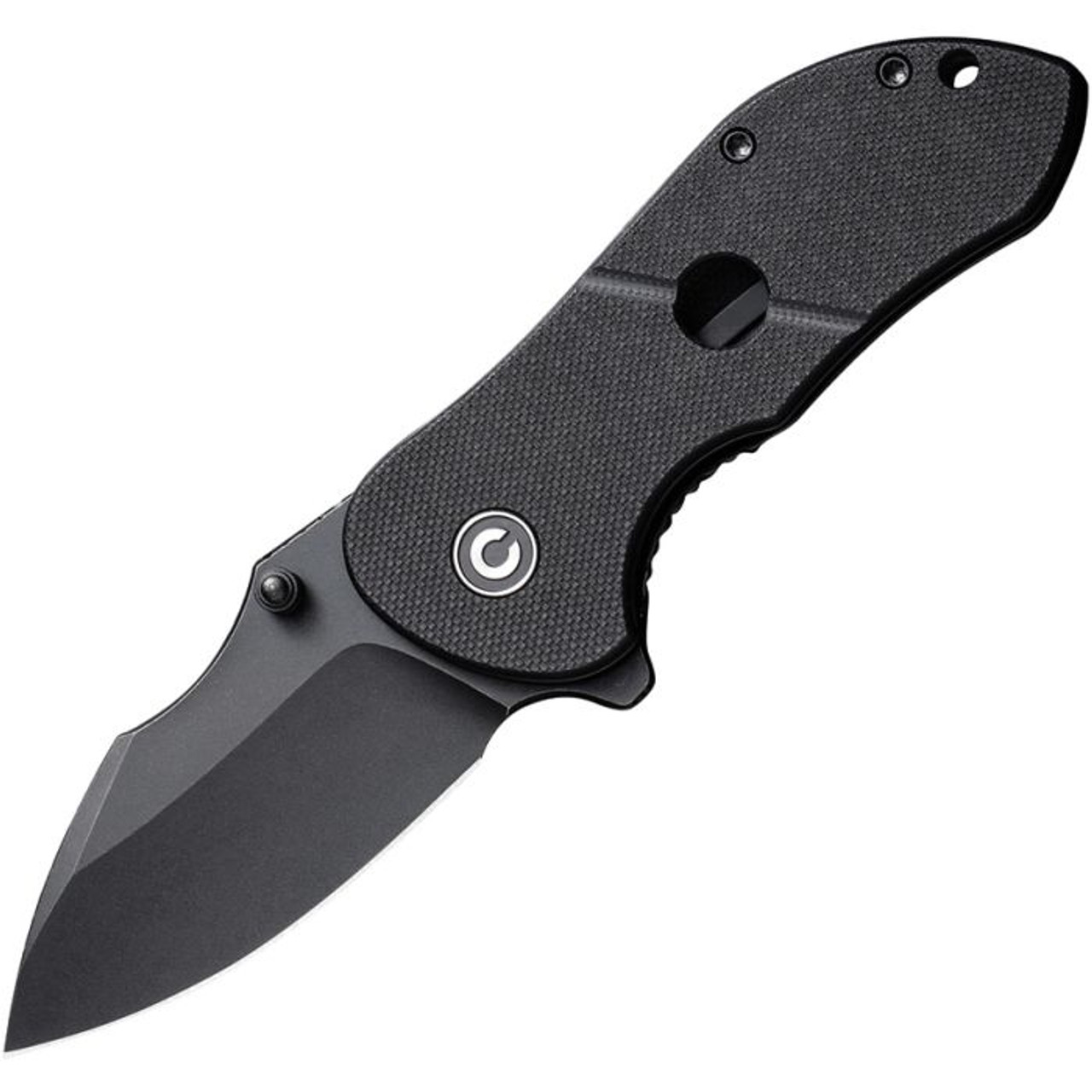 CIVIVI Knives Gordo (CIVC22018C1) 2.51" D2 Black Drop Point Plain Blade, Black G-10 Handle
