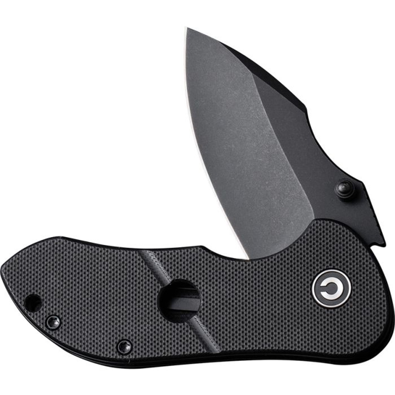 CIVIVI Knives Gordo (CIVC22018C1) 2.51" D2 Black Drop Point Plain Blade, Black G-10 Handle