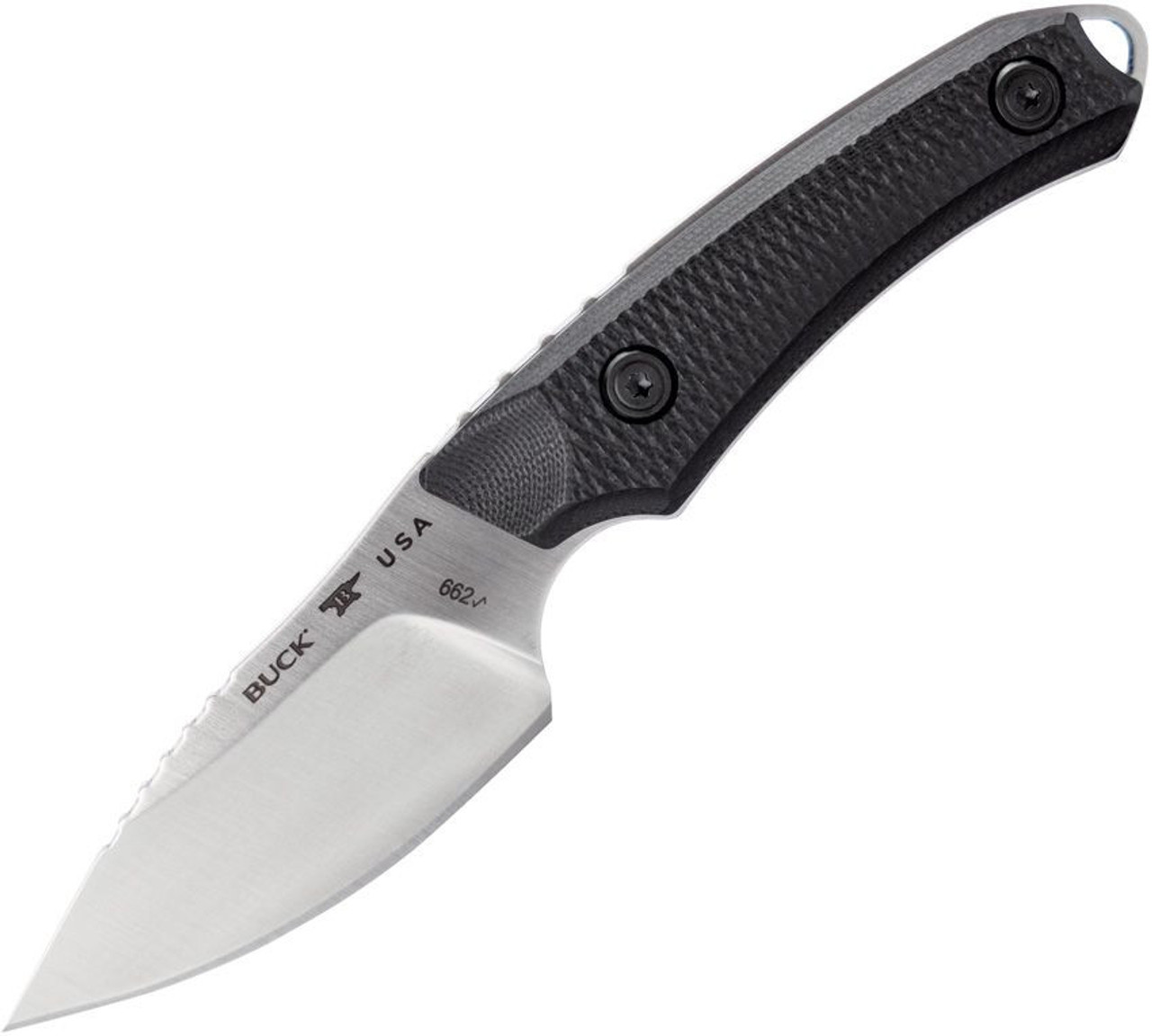 Buck Alpha Scout Elite (BU662BKS) 2.875" CPM-MagnaCut Satin Drop Point Plain Blade, Black Textured G-10 Handle, Black Kydex Sheath