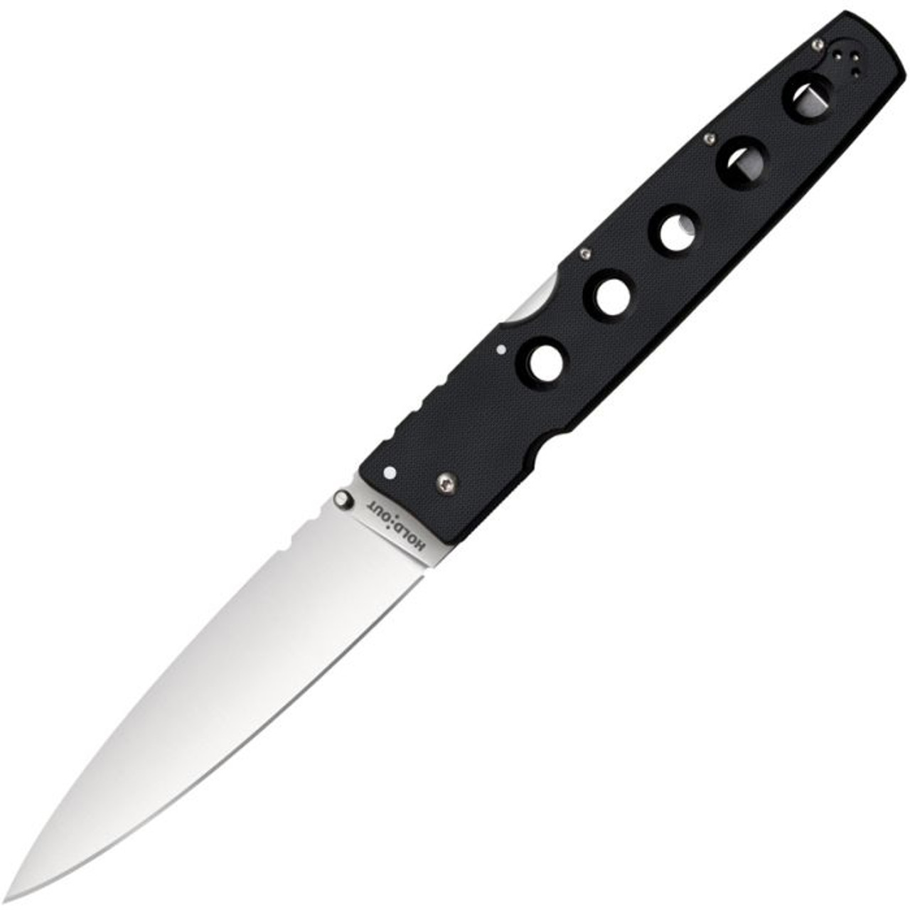 Cold Steel Hold Out (CS11G6) 6" CPM-S35VN Satin Spear Point Plain Blade, Black G-10 Handle