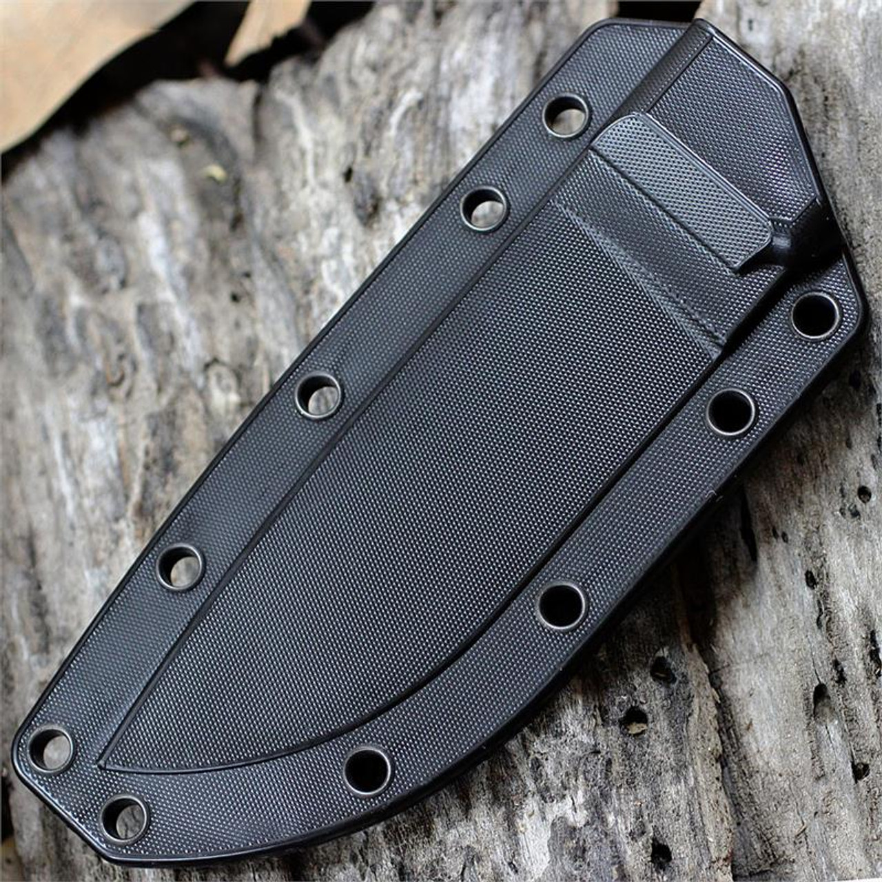 ESEE-4 Fixed Blade Knife (ESEE-4P-MB-B)- 4.50" Black 1095 Drop Point Blade, Gray Micarta Handle