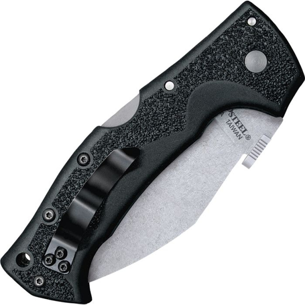 Cold Steel Rajah 3 (CS62JM) 3.5" AUS-10A Stonewashed Kukri Plain Blade, Black Griv-Ex Handle