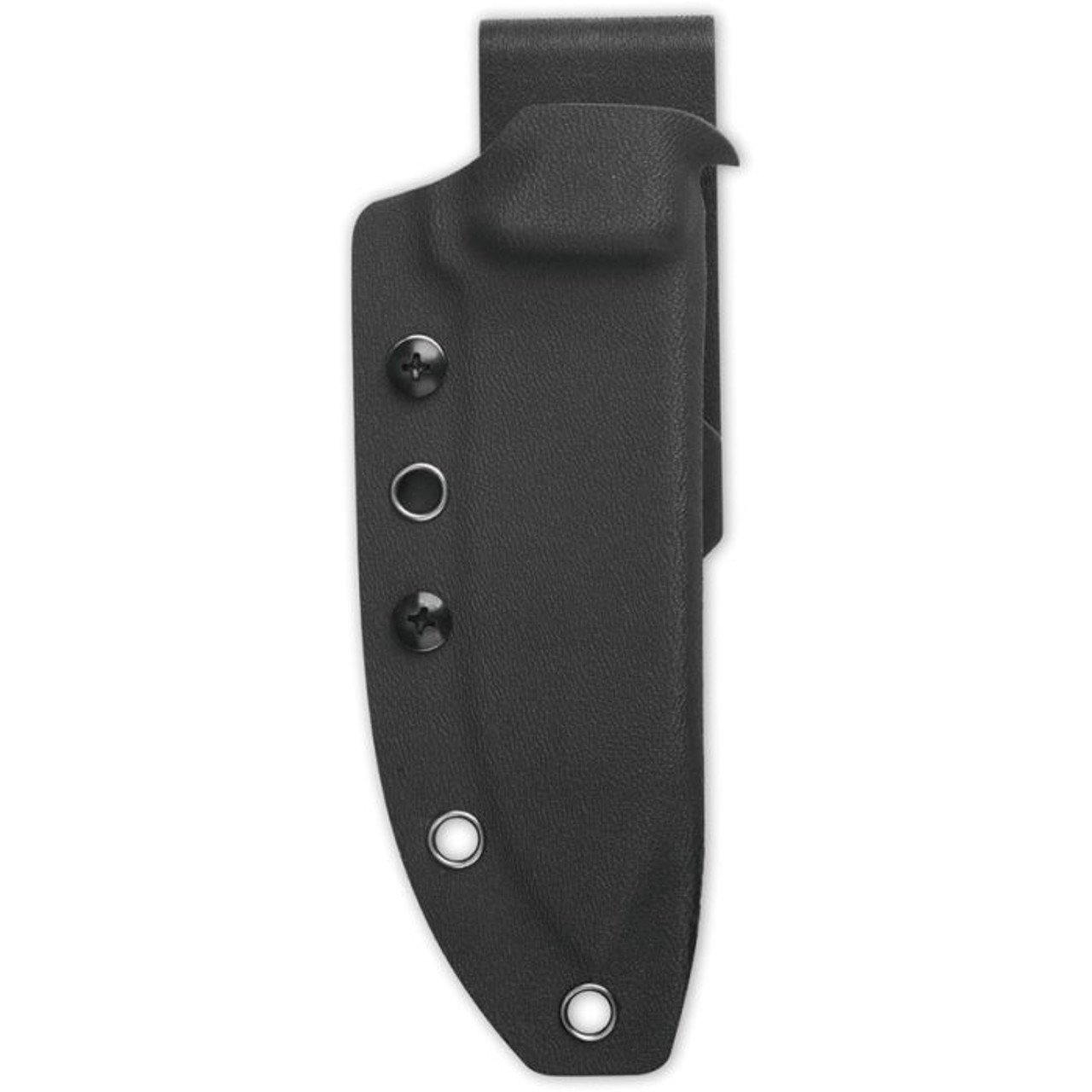 QSP Knife Canary (QS155A1) 4.25" Cr8Mo2VSi Stonewashed Drop Point Plain Blade, Dark Brown Micarta Handle, Black Kydex Belt Sheath