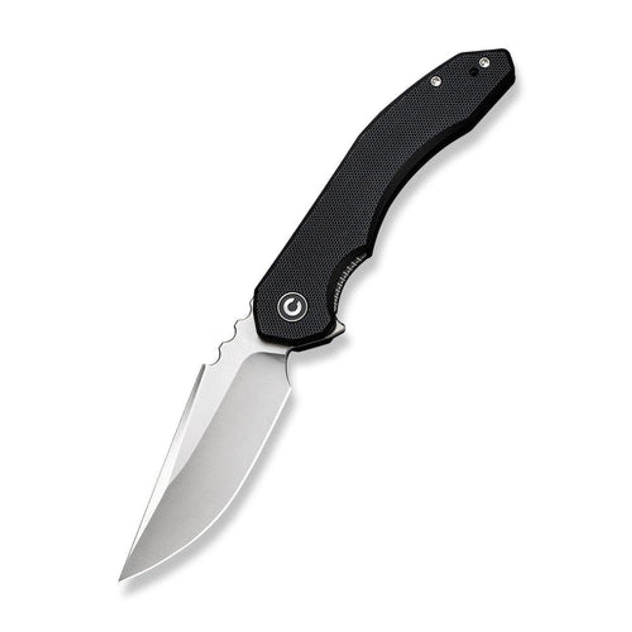 CIVIVI Knives Bluetick (CIVC230501) 3.47" 14C28N Satin Drop Point Plain Blade, Black G-10 Handle