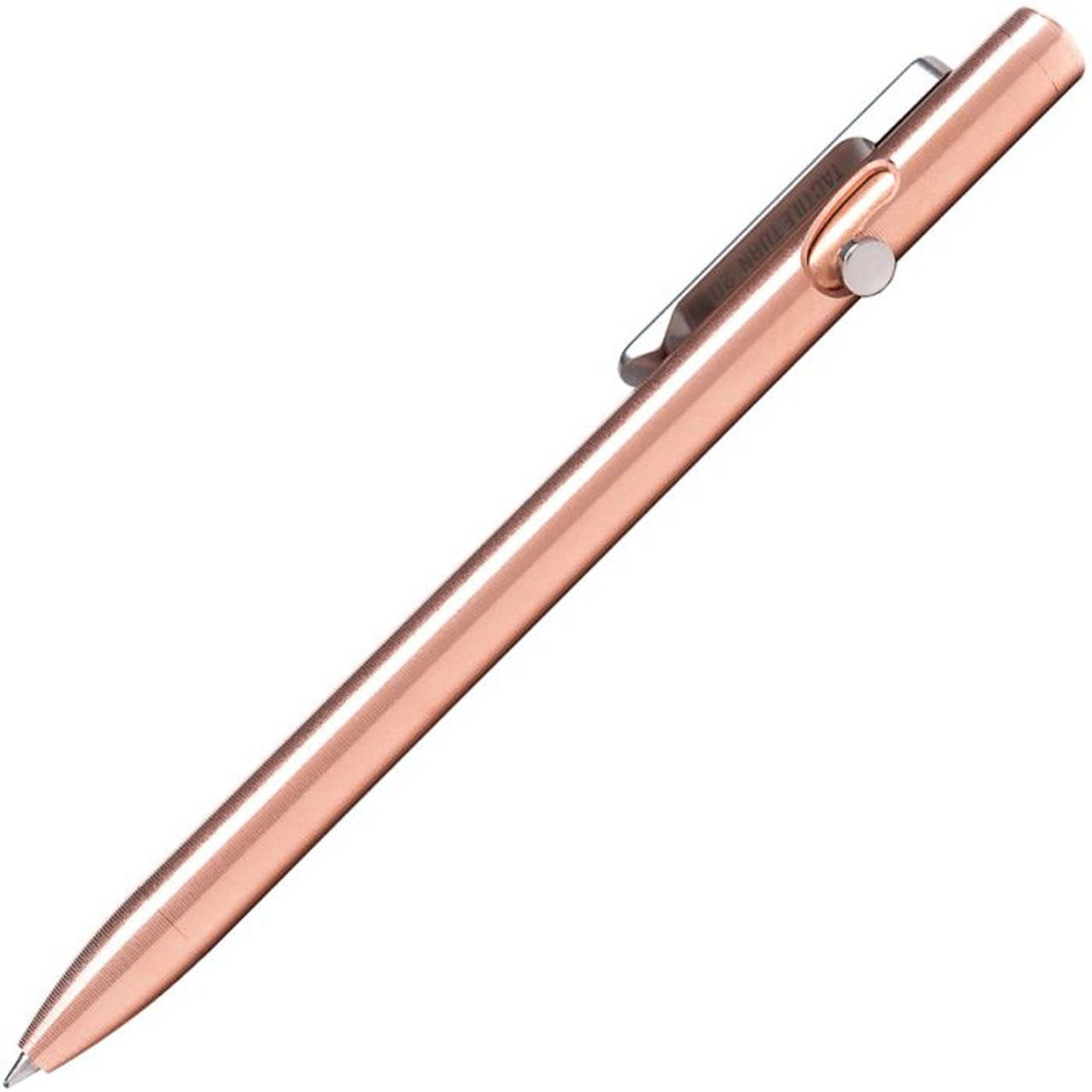 Tactile Turn Standard Slim Bolt Action Pen (TTRSB1C) Copper Body, Titanium Bolt and Pocket Clip